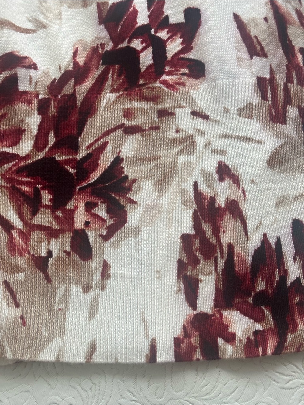 White House Black Market Floral Cardigan 3/4 Sleeve, Size XL - Picture 10 of 13